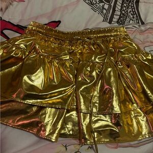 Gold Metallic Skirt